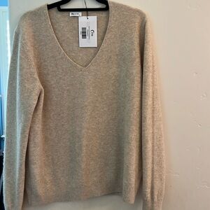 Zyia soft camel brushed V sweater